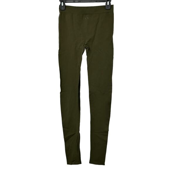 Helmut Lang Leggings Womens XS Small Green Seamless Athleisure Designer Staple - Picture 2 of 4